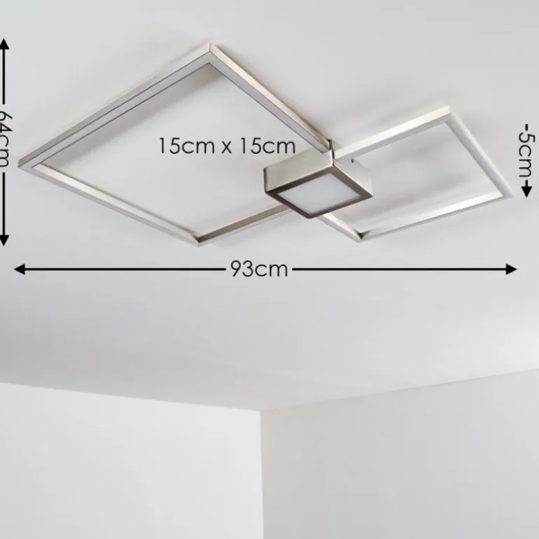 Plafonnier Narpes LED Nickel mat, 1 lumière