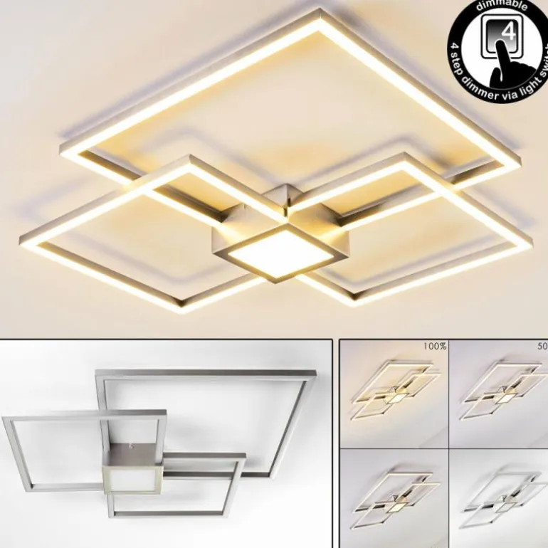 Plafonnier Narpes LED Nickel mat, 1 lumière
