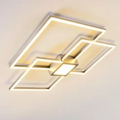 Plafonnier Narpes LED Nickel mat, 1 lumière