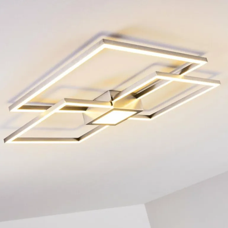 Plafonnier Narpes LED Nickel mat, 1 lumière