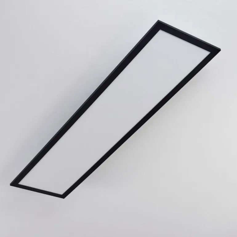 Plafonnier Nexo LED Noir, 1 lumière, Télécommandes