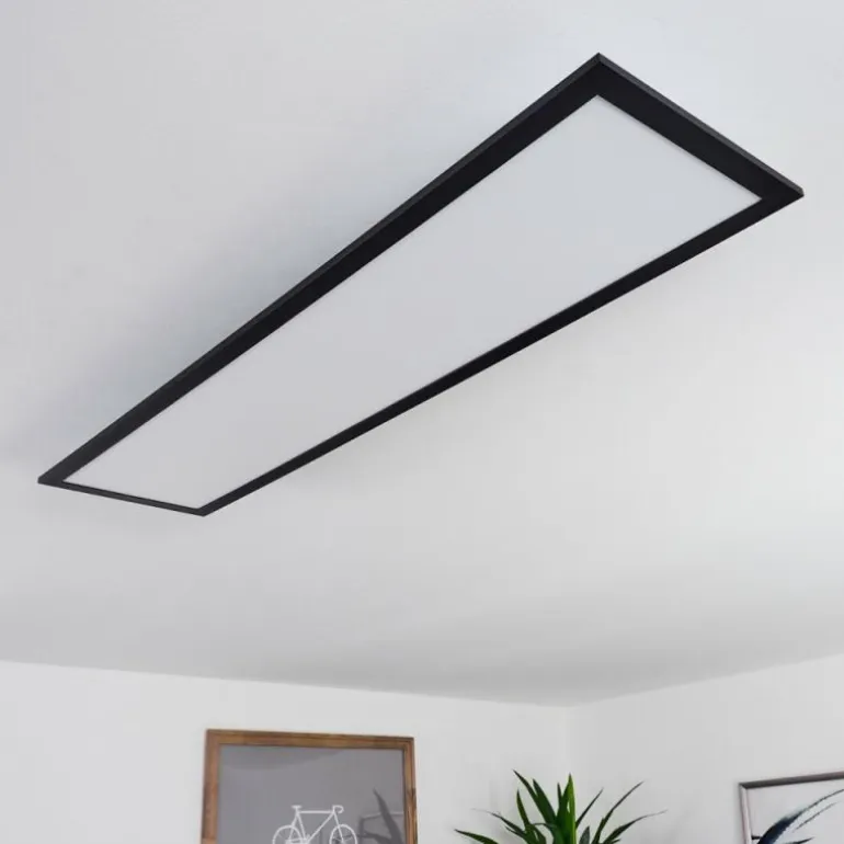 Plafonnier Nexo LED Noir, 1 lumière, Télécommandes