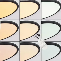 Plafonnier Nexo LED Noir, 1 lumière, Télécommandes