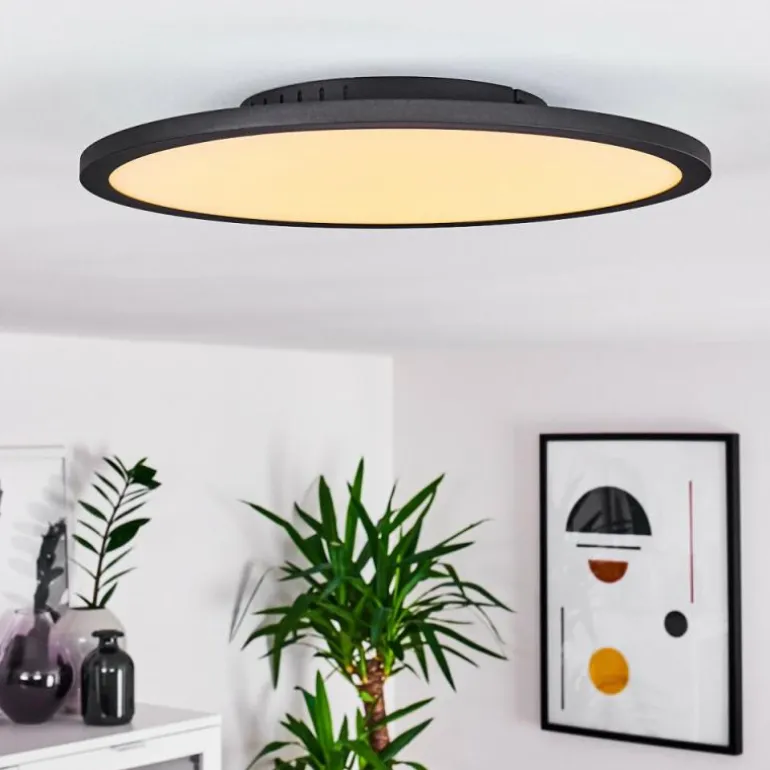 Plafonnier Nexo LED Noir, 1 lumière, Télécommandes