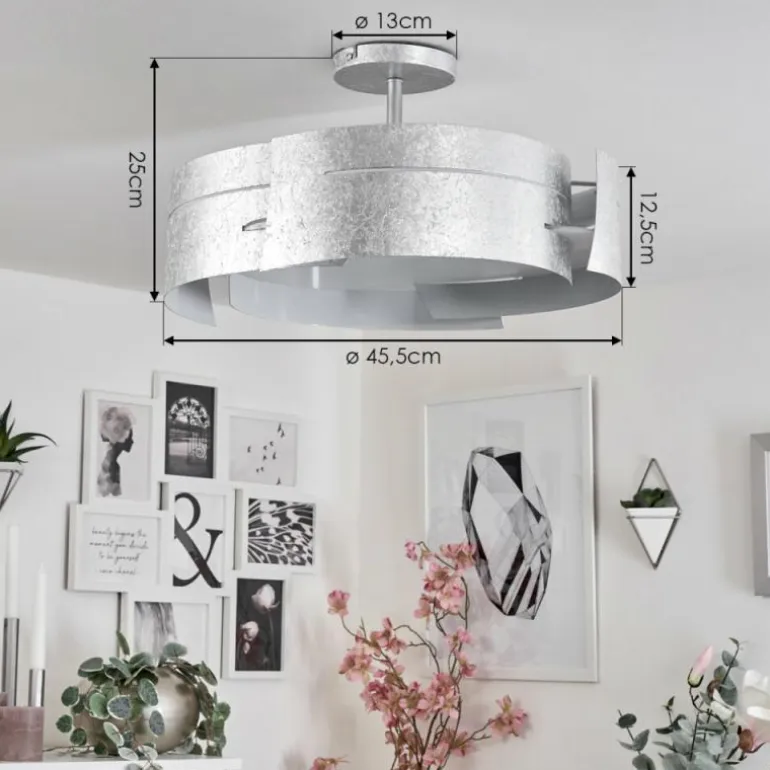 Plafonnier Novara Argenté, 3 lumières