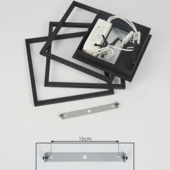 Plafonnier Oberegg LED Blanc, 1 lumière, Télécommandes