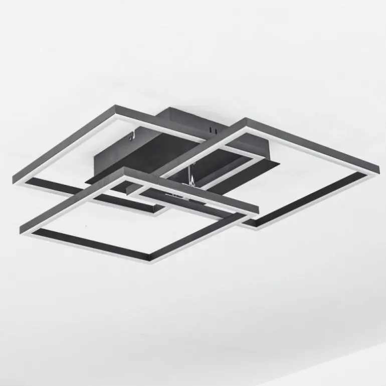 Plafonnier Oberegg LED Blanc, 1 lumière, Télécommandes