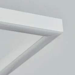 Plafonnier Oberegg LED Chrome, Blanc, 1 lumière, Télécommandes