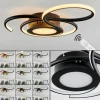 Plafonnier Olok LED Noir, 1 lumière, Télécommandes