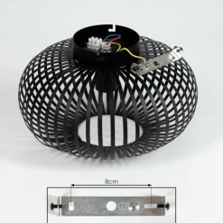 Plafonnier Oravi Noir, 1 lumière