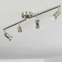 Plafonnier Oula LED Nickel mat, 4 lumières