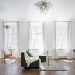Plafonnier Paul Neuhaus ICICLE Acier inoxydable, 9 lumières