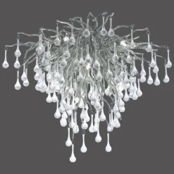 Plafonnier Paul Neuhaus ICICLE Acier inoxydable, 9 lumières