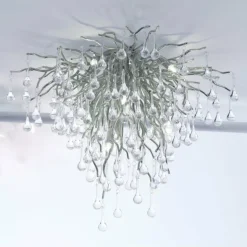 Plafonnier Paul Neuhaus ICICLE Acier inoxydable, 9 lumières