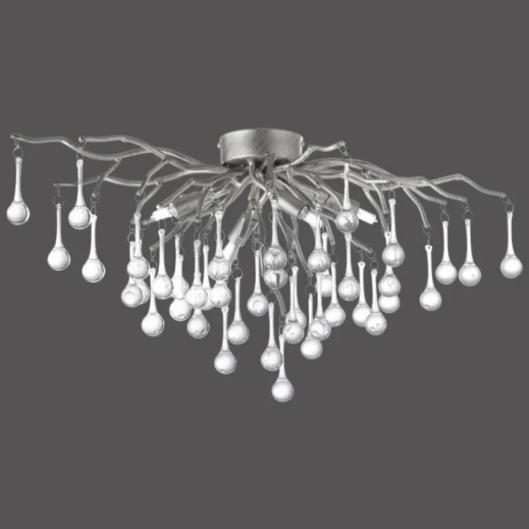 Plafonnier Paul Neuhaus ICICLE Argenté, 4 lumières