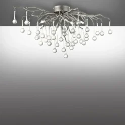 Plafonnier Paul Neuhaus ICICLE Argenté, 4 lumières