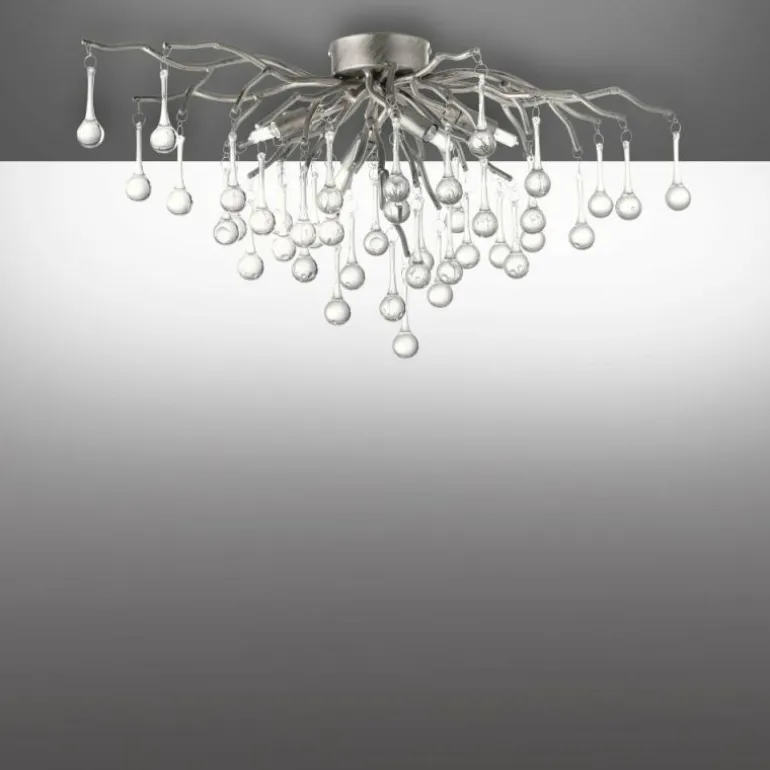 Plafonnier Paul Neuhaus ICICLE Argenté, 4 lumières