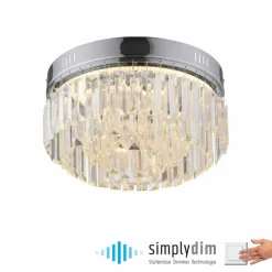 Plafonnier Paul Neuhaus KRISTA LED Chrome, 1 lumière