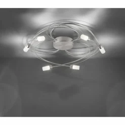 Plafonnier Paul Neuhaus NELIA LED Acier inoxydable, 6 lumières