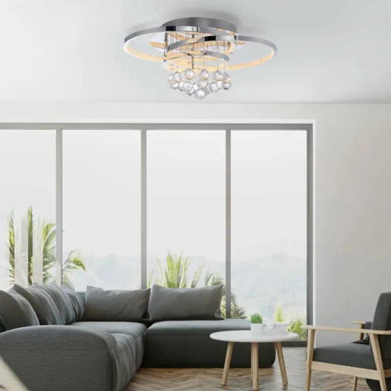 Plafonnier Paul Neuhaus ROTAZO LED Argenté, 1 lumière