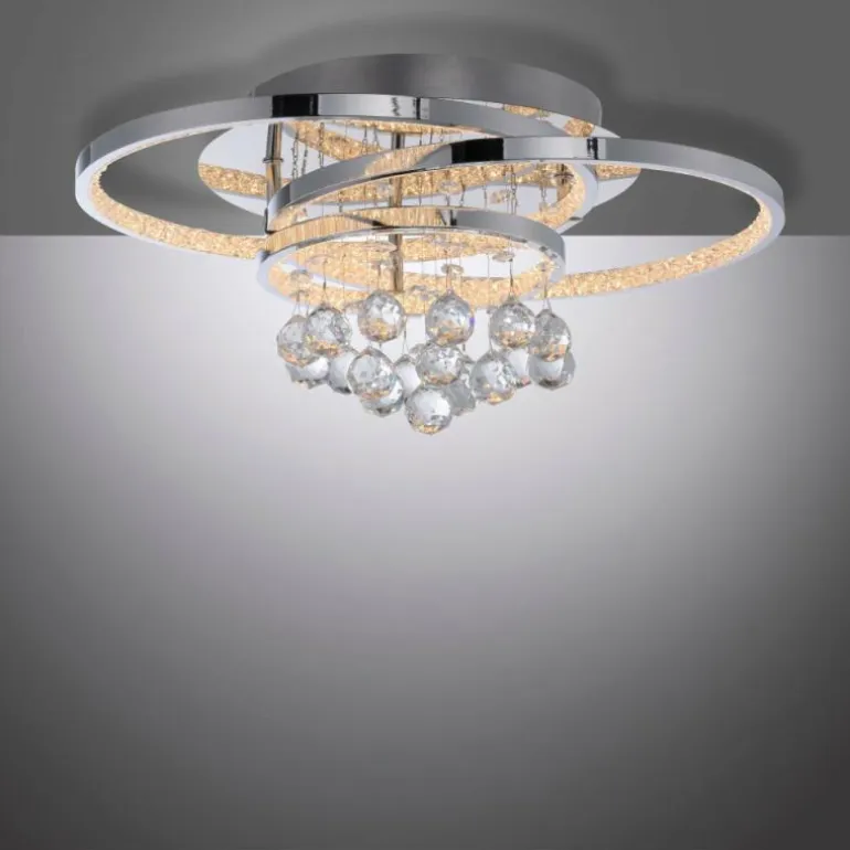 Plafonnier Paul Neuhaus ROTAZO LED Argenté, 1 lumière