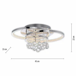 Plafonnier Paul Neuhaus ROTAZO LED Argenté, 1 lumière