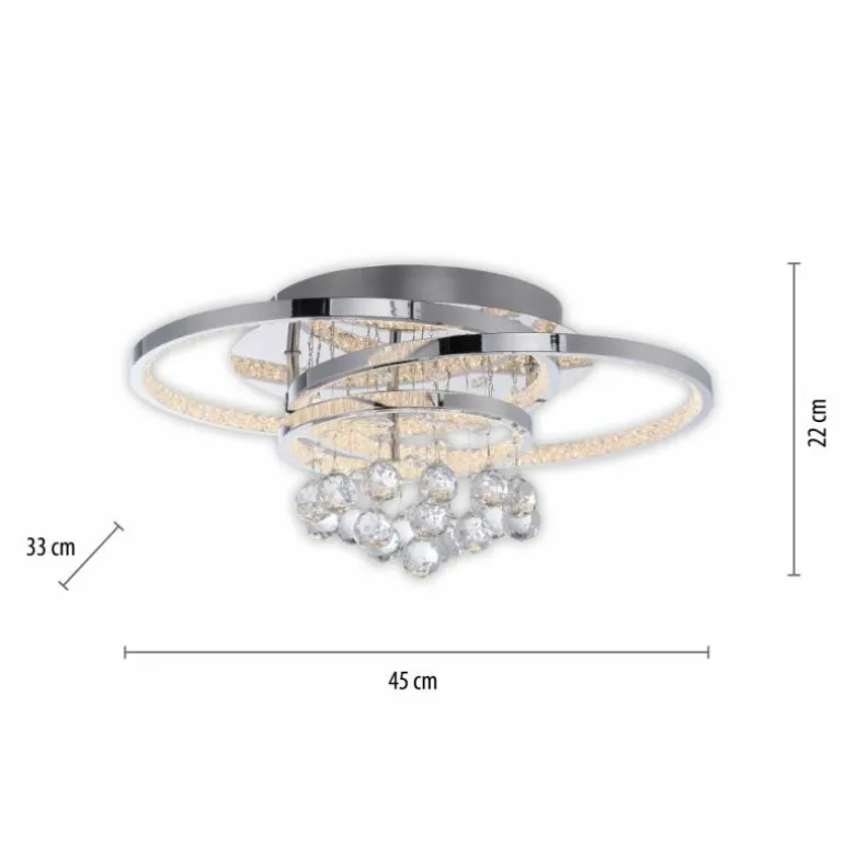 Plafonnier Paul Neuhaus ROTAZO LED Argenté, 1 lumière