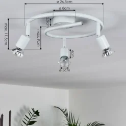 Plafonnier Planes LED Blanc, 3 lumières