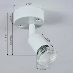 Plafonnier Planes LED Blanc, 1 lumière