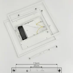 Plafonnier Popoy LED Blanc, 1 lumière, Télécommandes