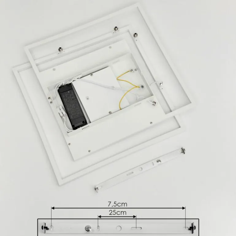 Plafonnier Popoy LED Blanc, 1 lumière, Télécommandes