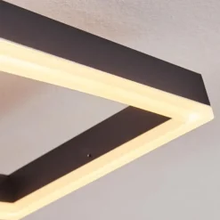Plafonnier Pourao LED Noir, Blanc, 1 lumière, Télécommandes