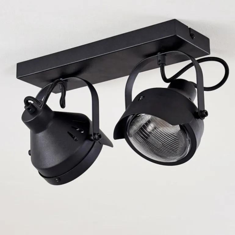 Plafonnier Rahway Noir, 2 lumières