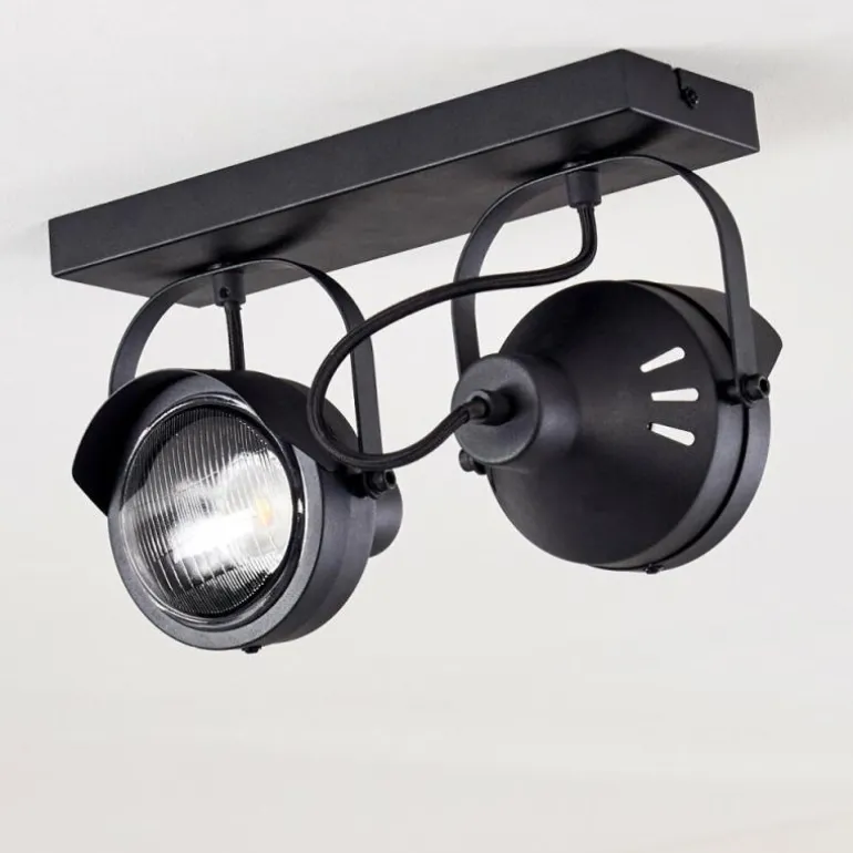 Plafonnier Rahway Noir, 2 lumières