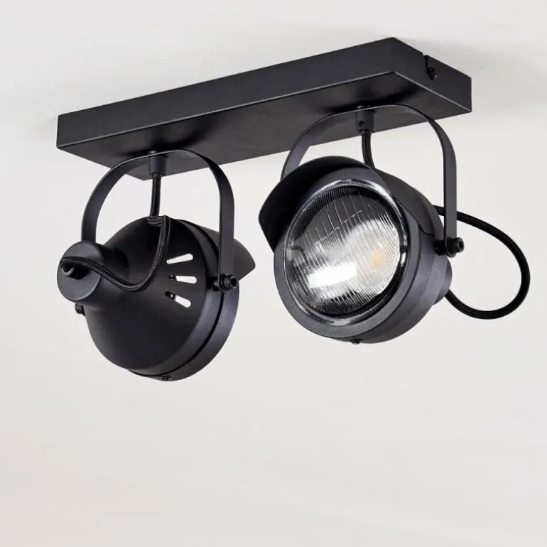 Plafonnier Rahway Noir, 2 lumières