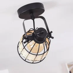 Plafonnier Recinto Noir, 1 lumière