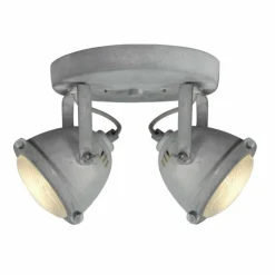 Plafonnier rond à spots Brilliant Carmen LED Gris, 2 lumières