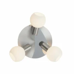 Plafonnier rond à spots Brilliant Tiara Blanc, 3 lumières