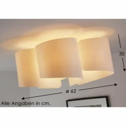 Plafonnier Selene Blanc, 5 lumières