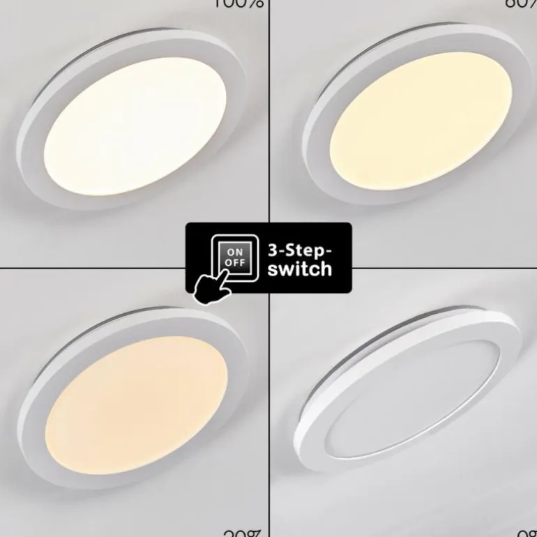 Plafonnier Siguna LED Blanc, 1 lumière