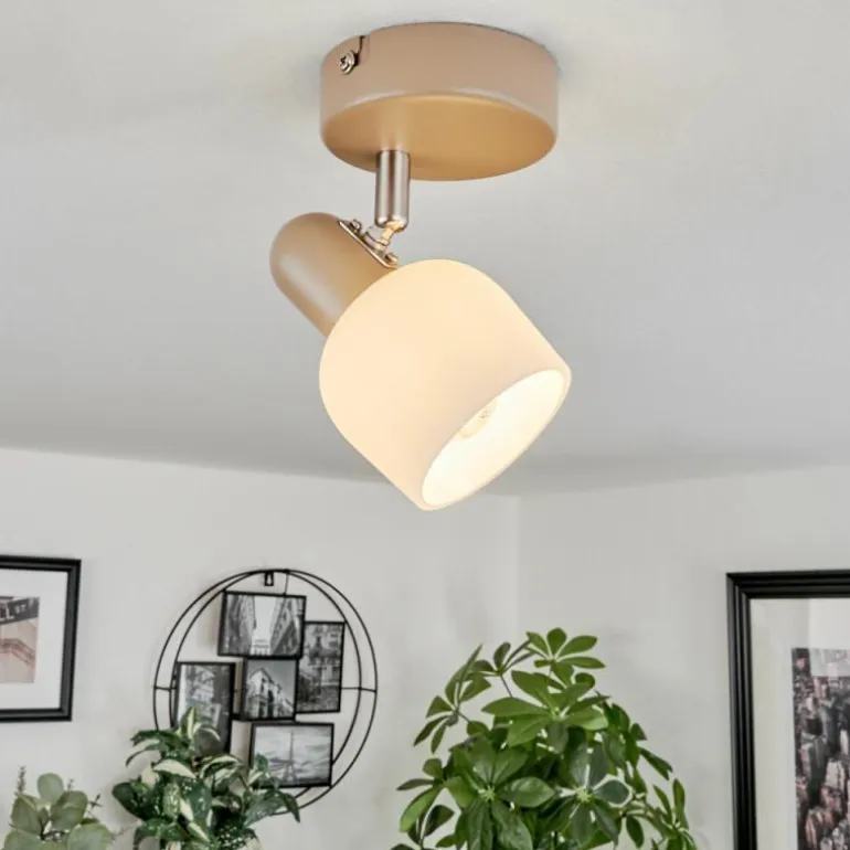 Plafonnier Sivol Nickel mat, Sable, 1 lumière