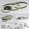 Plafonnier Sorte LED Chrome, Noir, 1 lumière