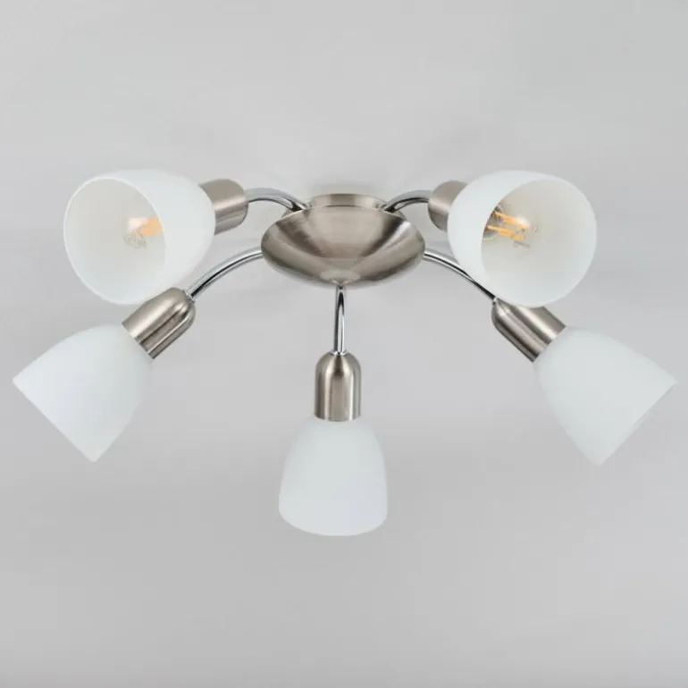 Plafonnier Starkeryd Nickel mat, 5 lumières