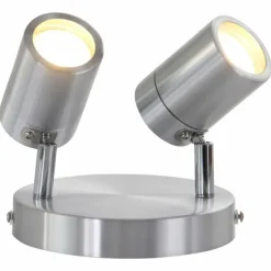 Plafonnier Steinhauer Upround LED Gris, Nickel mat, 2 lumières