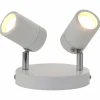 Plafonnier Steinhauer Upround LED Nickel mat, Blanc, 2 lumières