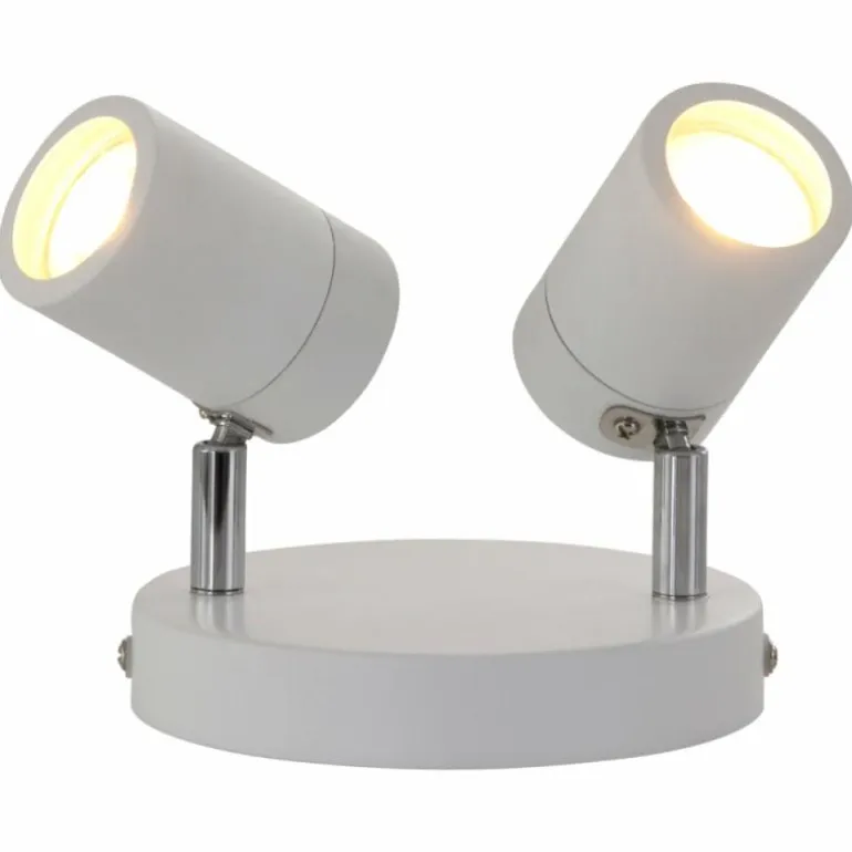 Plafonnier Steinhauer Upround LED Nickel mat, Blanc, 2 lumières
