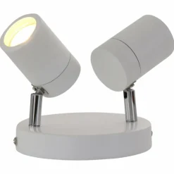 Plafonnier Steinhauer Upround LED Nickel mat, Blanc, 2 lumières