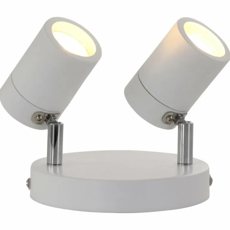 Plafonnier Steinhauer Upround LED Nickel mat, Blanc, 2 lumières
