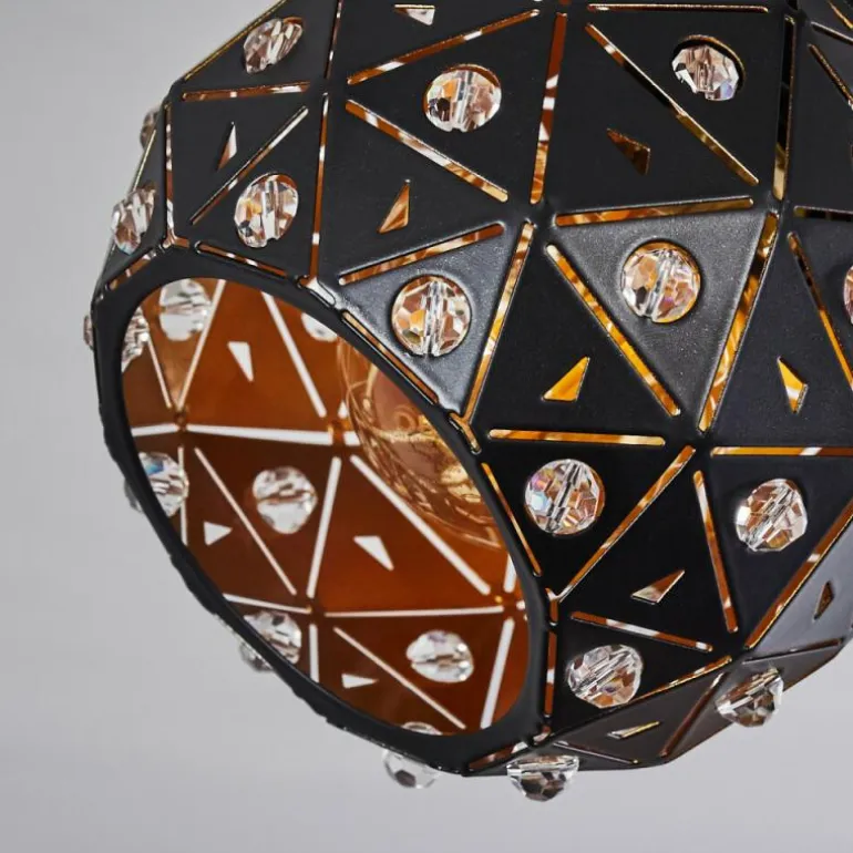 Plafonnier Sunasau Noir, 2 lumières