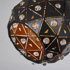 Plafonnier Sunasau Noir, 4 lumières